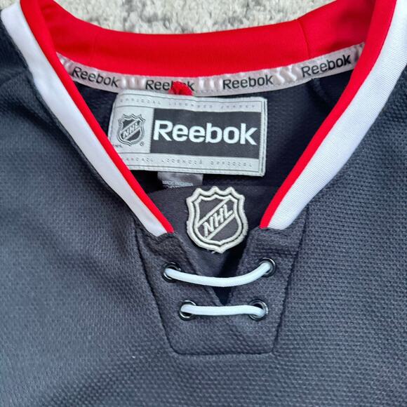 REEBOK Youth Chicago Blackhawks Alternate Black Hockey Jersey L/XL - Picture 4 of 9